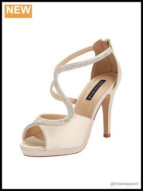 Satin Peep Toe S-Strap Heeled Sandals 4" Stiletto Formal Evening Shoes
